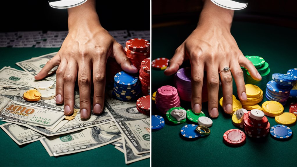 betting cash versus free