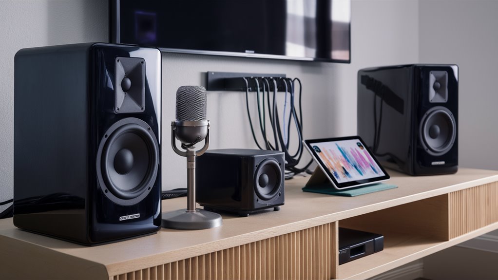 selecting audio equipment options