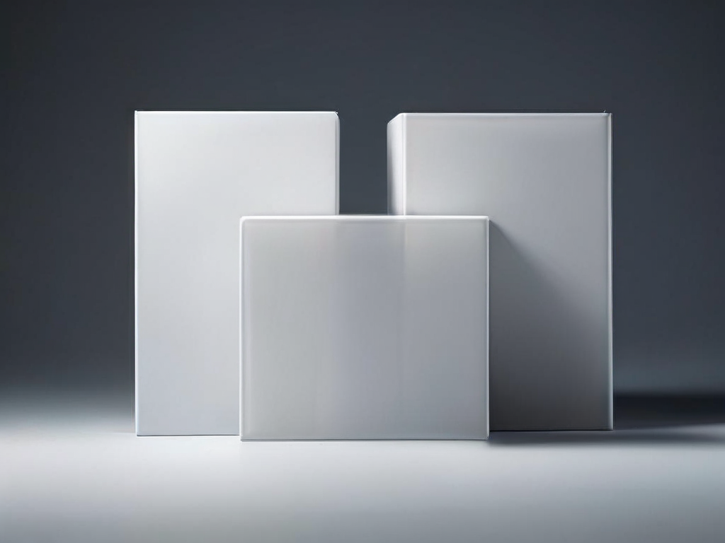 Blank translucent sleeves stacked on a gray surface, revealing hidden layered content beneath for a digital organization metaphor.